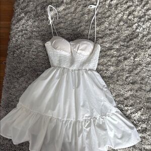 Elegant White Strap Dress